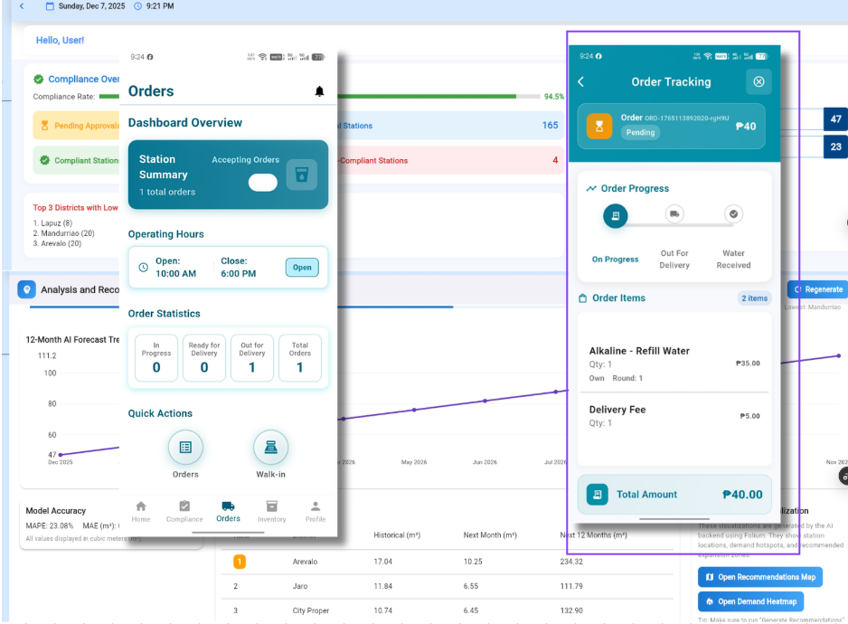 H2OGO system screenshot